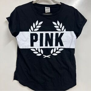 0360 Black and White Victoria’s Secret PINK  Logo T-Shirt street indie grunge